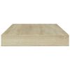 vidaXL Shelf Set of 8 Sonoma oak Engineered wood 39.4 x 3.9 x 0.6 in