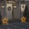 vidaXL Christmas Light Decoration Warm white, Black Iron 23.6 in