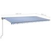 vidaXL Retractable Awning Blue and White
