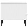 vidaXL Bedside Table White Solid Pine Wood 19.7 x 19.7 x 17.7 in Drawers