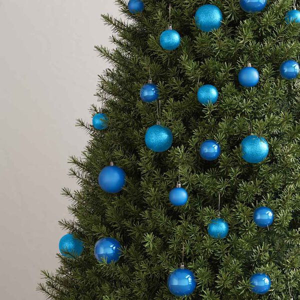 vidaXL Christmas Ball Set Set of 100 Blue Plastic Mixed sizes