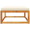 vidaXL Garden Footstool Cream White Solid Acacia Wood with an Oil Finish