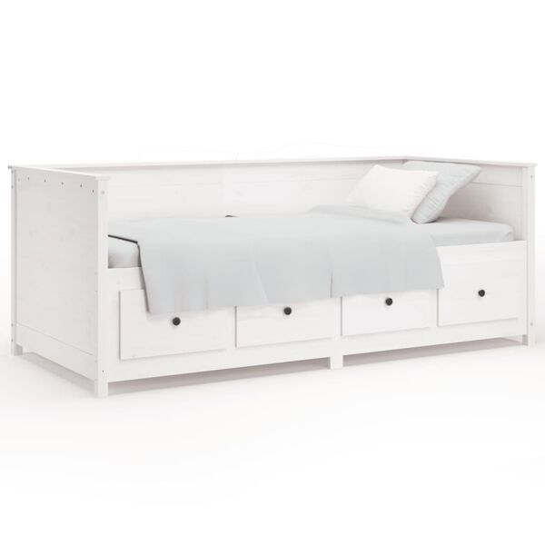 vidaXL Day Bed White Solid pine wood 39.4 x 78.7 in