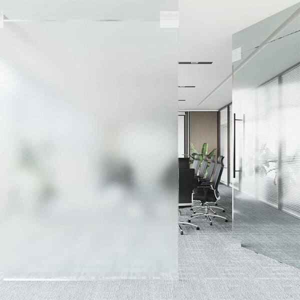 vidaXL Self-adhesive Window Film Frosted Grey 35.43 x 196.85 in PVC
