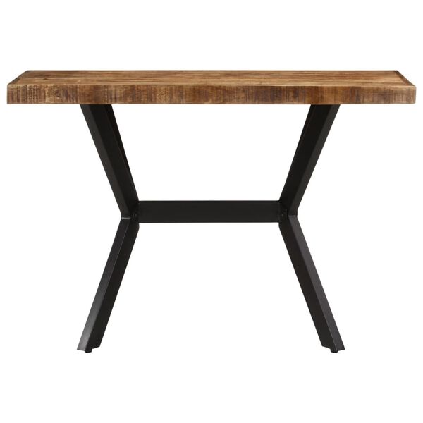 vidaXL Dining Table Natural Wood Brown Solid Mango Wood and Iron