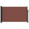 vidaXL Retractable Side Awning Brown 100% polyester with a PU coating