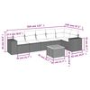 vidaXL Garden Sofa Set Gray