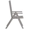 vidaXL Garden Chair Set of 8 Grey Solid Acacia wood Standard Foldable
