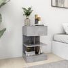 vidaXL Bedside Cabinet Concrete Grey Engineered Wood Medium Storage
