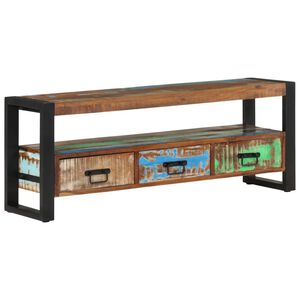 vidaXL TV Cabinet Multicolor Solid reclaimed wood Storage TV Cabinet