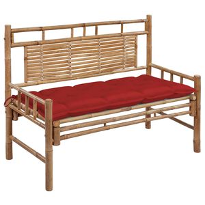 vidaXL Garden Bench Bamboo 47.2 in Garden Bench Rectangular Rustic