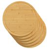 vidaXL Chopping Boards 6 pcs Ø11.8"x0.6" Bamboo