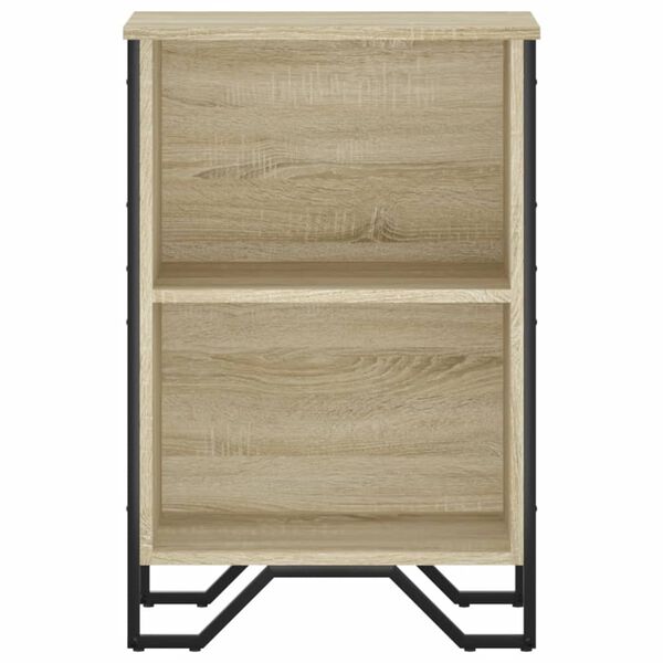 vidaXL Bookcase Sonoma oak Engineered wood, metal Medium Bookcase