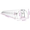 vidaXL Greenhouse White Polyethylene and galvanized steel Large