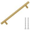 vidaXL Cabinet Handle Set of 10 Gold Stainless Steel 6.3 in Tough