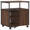 vidaXL Office Cabinet with Charging Station Brown oak 61 x 46 x 67 cm