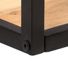vidaXL Wall Shelf Set of 2 Black and Natural Wood Solid Acacia wood