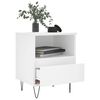 vidaXL Bedside Cabinet White Engineered wood, Metal Small