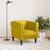 vidaXL Sofa Chair Yellow Velvet, Plywood, Solid Wood, Foam Single