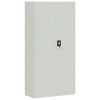 vidaXL File Cabinet Light Grey Powder-coated Steel Large File Cabinet