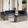 vidaXL 12 Piece Patio Sofa Set with Cushions Gray Poly Rattan