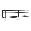 vidaXL TV Cabinet Black and Transparent