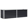 vidaXL Raised Bed Anthracite Galvanized Steel 62.9x15.7x17.7 in