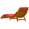 vidaXL Sun lounger 2 pcs Red 184 x 55 x 64cm Solid Acacia wood