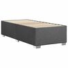 vidaXL Bed Frame Dark Gray Polyester fabric, Plywood, Engineered wood Twin