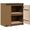 vidaXL Side Cabinet Honey Brown Solid Pinewood Compact Side Cabinet