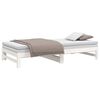 vidaXL Day Bed White Solid pine wood Double Convertible Day Bed