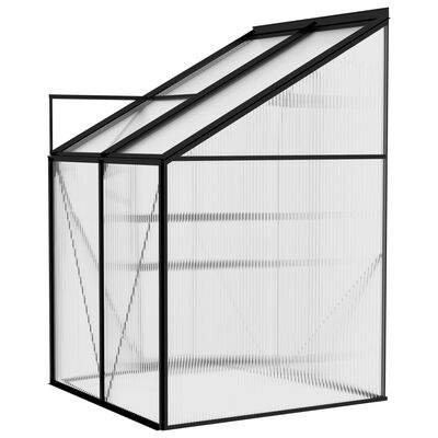 vidaXL Greenhouse Anthracite Aluminum 91.5 ft³