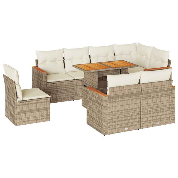 vidaXL Garden Sofa Set Beige
