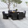 vidaXL Garden Dining Set Black, Dark Grey