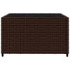 vidaXL Patio Lounge Set Brown with green cushions PE rattan