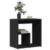 vidaXL Side Table Black Engineered wood Small Side Table Rectangular