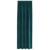 vidaXL Blackout Curtains 2 pcs Dark Green 55.12 x 96.46 in Velvet