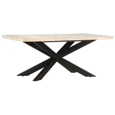 vidaXL Dining Table 70.9"x35.4"x29.9" Solid Bleached Mango Wood