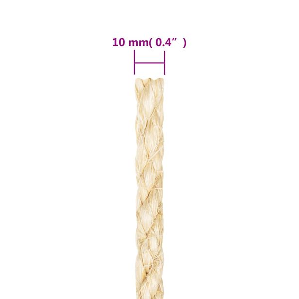 vidaXL Rope 100% Sisal 0.39 " 82.0 '