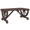 vidaXL Garden Coffee Table Burnt Wood Solid Fir Wood Medium Durable