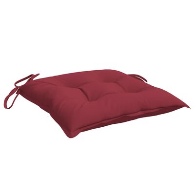 vidaXL Chair Cushions 4 pcs Wine Red 15.7"x15.7"x2.8" Oxford Fabric