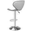 vidaXL Bar Stool White Faux leather, Chromed steel Medium Bar Stool