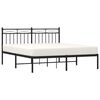 vidaXL Bed Frame Black Steel King Size Bed Frame Rectangular