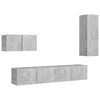 vidaXL TV Cabinet Set Concrete Grey Engineered Wood 4 Piece Set