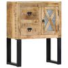 vidaXL Sideboard Natural Solid Mango Wood and Galvanized Steel Medium