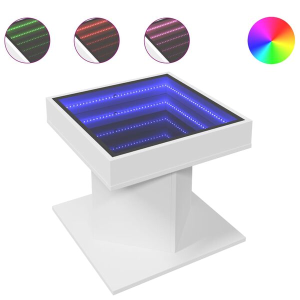 vidaXL Coffee Table White Engineered wood, glass Medium Coffee Table