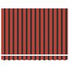 vidaXL Retractable Awning Red and black 137.80 x 98.43 in