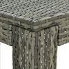 vidaXL Garden Bar Set Gray PE rattan Medium Footrest Garden Bar Set