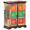 vidaXL Hand Painted Sideboard 23.6"x11.8"x29.5" Solid Mango Wood