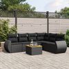 vidaXL Garden Sofa Set Black